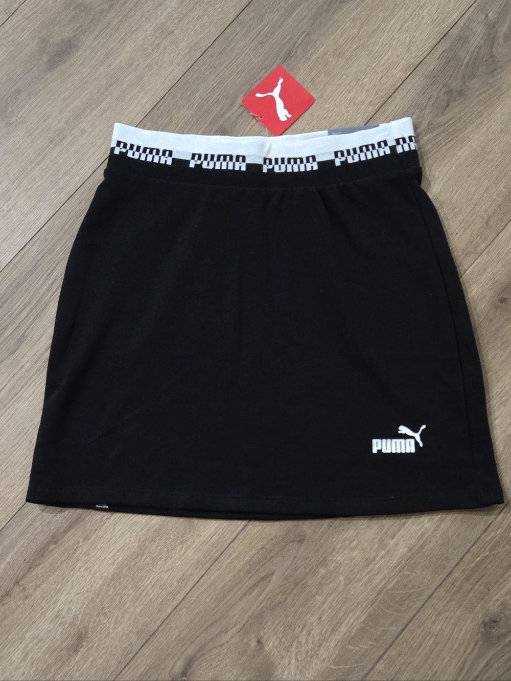 Puma Black Skirt with White Logo Waistband Size XS. NWT